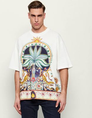 T-shirt męski na wiosnę Just Cavalli ze sklepu: Gomez Fashion Store w kategorii: T-shirty męskie - zdjęcie 874714-BD9-10338_CA262M000055047