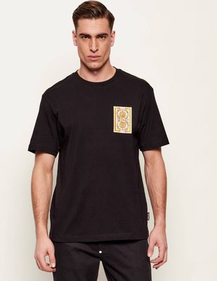 T-shirt męski młodzieżowy letni Just Cavalli ze sklepu: Gomez Fashion Store w kategorii: T-shirty męskie - zdjęcie 874714-BD9-10338_CA262M000045899