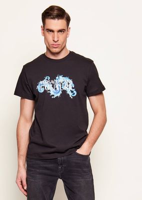 Versace Jeans Couture - T-shirt męski młodzieżowy na wiosnę ze sklepu: Gomez Fashion Store w kategorii: T-shirty męskie - zdjęcie 874714-BD9-10338_VR262M000006899