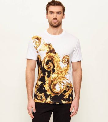 T-shirt męski w stylu młodzieżowym Versace Jeans Couture ze sklepu: Gomez Fashion Store w kategorii: T-shirty męskie - zdjęcie 874714-BD9-10338_VR262M000009A46