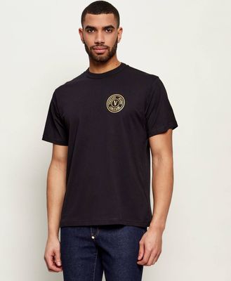 T-shirt męski na wiosnę Versace Jeans Couture ze sklepu: Gomez Fashion Store w kategorii: T-shirty męskie - zdjęcie 874714-BD9-10338_VR262M000019A06