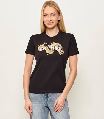 Bluzka damska na lato Versace Jeans Couture ze sklepu: Gomez Fashion Store w kategorii: Bluzki damskie - zdjęcie 874714-BD9-10338_VR262W000003A06