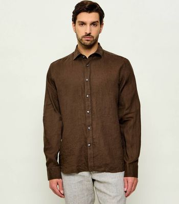 Koszula męska na jesień z klasycznym kołnierzykiem Oscar Jacobson ze sklepu: Gomez Fashion Store w kategorii: Koszule męskie - zdjęcie 874714-BD9-10338_OJ262M000006081