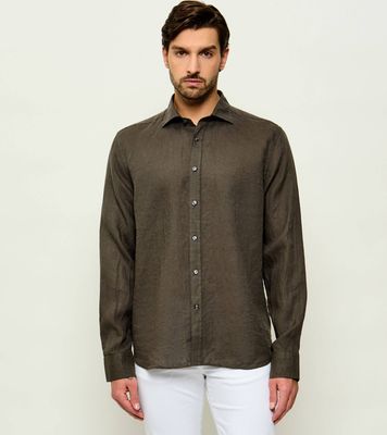 Koszula męska z klasycznym kołnierzykiem Oscar Jacobson ze sklepu: Gomez Fashion Store w kategorii: Koszule męskie - zdjęcie 874714-BD9-10338_OJ262M000006118