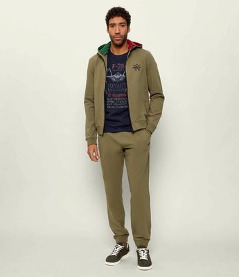 Dres męski w sportowym stylu Aeronautica Militare ze sklepu: Gomez Fashion Store w kategorii: Dresy męskie - zdjęcie 874714-BD9-10338_AM261M000009424