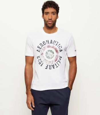 T-shirt męski Aeronautica Militare ze sklepu: Gomez Fashion Store w kategorii: T-shirty męskie - zdjęcie 874714-BD9-10338_AM261M000011002