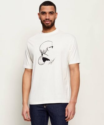 T-shirt męski na wiosnę Karl Lagerfeld ze sklepu: Gomez Fashion Store w kategorii: T-shirty męskie - zdjęcie 874714-BD9-10338_KL262M000023334