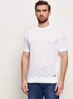Karl Lagerfeld - Sweter męski wiosenny ze sklepu: Gomez Fashion Store w kategorii: Swetry męskie - zdjęcie 874714-BD9-10338_KL262M000056007