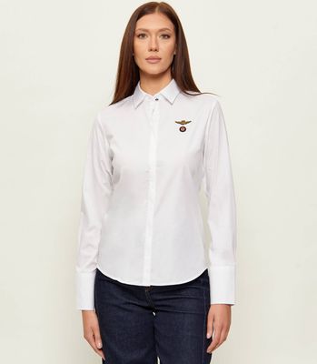 Koszula damska na wiosnę Aeronautica Militare ze sklepu: Gomez Fashion Store w kategorii: Koszule damskie - zdjęcie 874714-BD9-10338_AM262W000004147