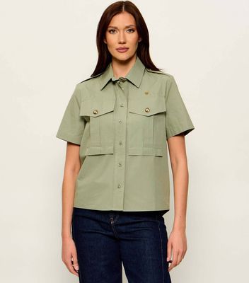 Koszula damska casual na lato Aeronautica Militare ze sklepu: Gomez Fashion Store w kategorii: Koszule damskie - zdjęcie 874714-BD9-10338_AM262W000005422