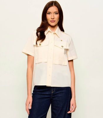Koszula damska casual na wiosnę Aeronautica Militare ze sklepu: Gomez Fashion Store w kategorii: Koszule damskie - zdjęcie 874714-BD9-10338_AM262W000005421