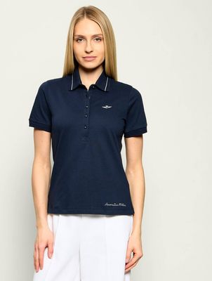 Bluzka damska na lato Aeronautica Militare ze sklepu: Gomez Fashion Store w kategorii: Bluzki damskie - zdjęcie 874714-BD9-10338_AM262W000021001