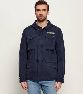 Kurtka męska casualowa na wiosnę Aeronautica Militare ze sklepu: Gomez Fashion Store w kategorii: Kurtki męskie - zdjęcie 874714-BD9-10338_AM262M000021001
