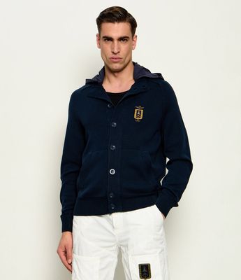 Sweter męski casualowy Aeronautica Militare ze sklepu: Gomez Fashion Store w kategorii: Swetry męskie - zdjęcie 874714-BD9-10338_AM262M000026001