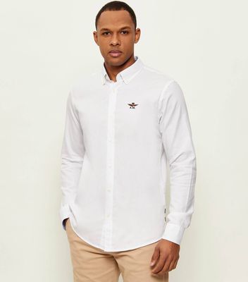 Aeronautica Militare - Koszula męska z klasycznym kołnierzykiem ze sklepu: Gomez Fashion Store w kategorii: Koszule męskie - zdjęcie 874714-BD9-10338_AM262M000018002