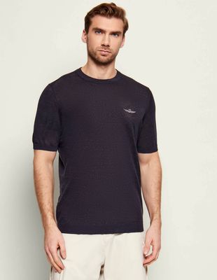 Aeronautica Militare - T-shirt męski wiosenny ze sklepu: Gomez Fashion Store w kategorii: T-shirty męskie - zdjęcie 874714-BD9-10338_AM262M000044001