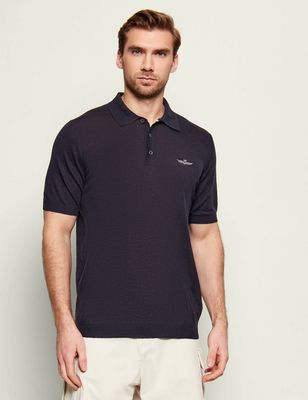 T-shirt męski casual Aeronautica Militare ze sklepu: Gomez Fashion Store w kategorii: T-shirty męskie - zdjęcie 874714-BD9-10338_AM262M000045001
