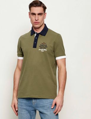 T-shirt męski letni casual Aeronautica Militare ze sklepu: Gomez Fashion Store w kategorii: T-shirty męskie - zdjęcie 874714-BD9-10338_AM262M000062424