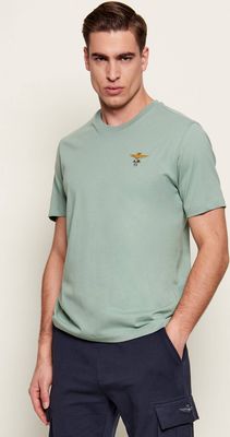 T-shirt męski casual Aeronautica Militare ze sklepu: Gomez Fashion Store w kategorii: T-shirty męskie - zdjęcie 874714-BD9-10338_AM262M000074451