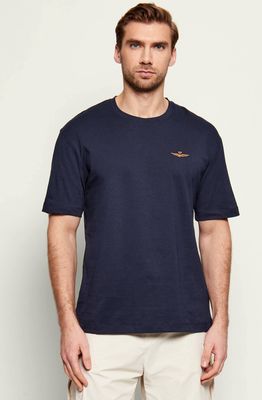 T-shirt męski casual Aeronautica Militare ze sklepu: Gomez Fashion Store w kategorii: T-shirty męskie - zdjęcie 874714-BD9-10338_AM262M000077001
