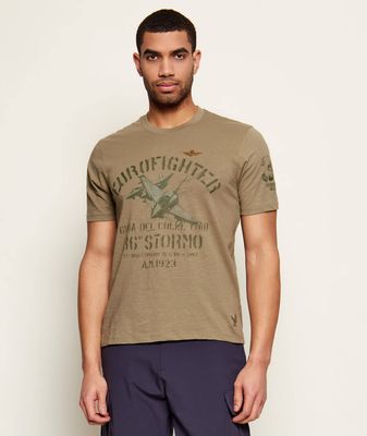 T-shirt męski młodzieżowy Aeronautica Militare ze sklepu: Gomez Fashion Store w kategorii: T-shirty męskie - zdjęcie 874714-BD9-10338_AM262M000079424