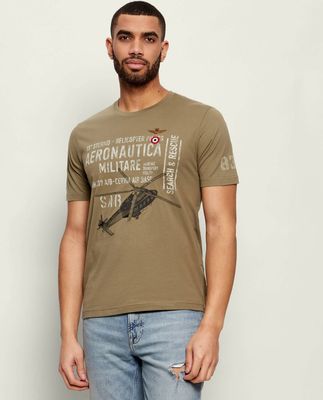 T-shirt męski Aeronautica Militare ze sklepu: Gomez Fashion Store w kategorii: T-shirty męskie - zdjęcie 874714-BD9-10338_AM262M000080424
