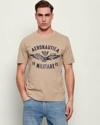 T-shirt męski młodzieżowy Aeronautica Militare ze sklepu: Gomez Fashion Store w kategorii: T-shirty męskie - zdjęcie 874714-BD9-10338_AM262M000082382