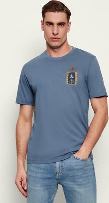 T-shirt męski młodzieżowy Aeronautica Militare ze sklepu: Gomez Fashion Store w kategorii: T-shirty męskie - zdjęcie 874714-BD9-10338_AM262M000083453