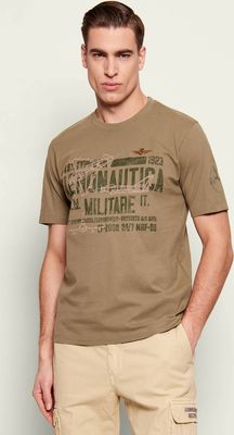 T-shirt męski na lato Aeronautica Militare ze sklepu: Gomez Fashion Store w kategorii: T-shirty męskie - zdjęcie 874714-BD9-10338_AM262M000084424