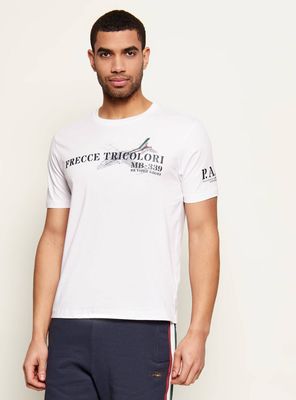 Aeronautica Militare - T-shirt męski na lato ze sklepu: Gomez Fashion Store w kategorii: T-shirty męskie - zdjęcie 874714-BD9-10338_AM262M000086002