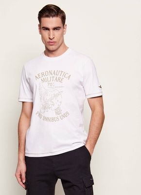 T-shirt męski na wiosnę Aeronautica Militare ze sklepu: Gomez Fashion Store w kategorii: T-shirty męskie - zdjęcie 874714-BD9-10338_AM262M000087002