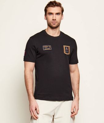 T-shirt męski letni Aeronautica Militare ze sklepu: Gomez Fashion Store w kategorii: T-shirty męskie - zdjęcie 874714-BD9-10338_AM262M000089004