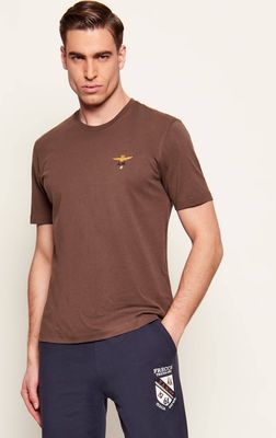 T-shirt męski wiosenny Aeronautica Militare ze sklepu: Gomez Fashion Store w kategorii: T-shirty męskie - zdjęcie 874714-BD9-10338_AM262M000074442