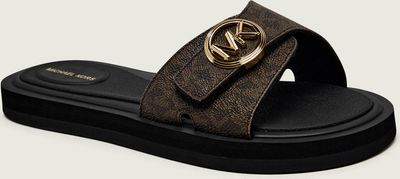 Klapki damskie na lato Michael Kors ze sklepu: Gomez Fashion Store w kategorii: Klapki damskie - zdjęcie 874714-BD9-10338_MK262W000042200