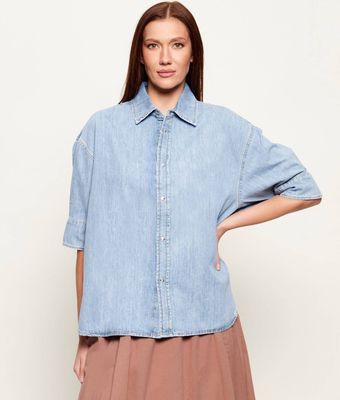 Koszula damska na wiosnę casual Joop! Jeans ze sklepu: Gomez Fashion Store w kategorii: Koszule damskie - zdjęcie 874714-BD9-10338_JJ262W000005453