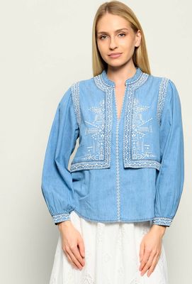 Bluzka damska casual na wiosnę Ba&sh ze sklepu: Gomez Fashion Store w kategorii: Bluzki damskie - zdjęcie 874714-BD9-10338_BH262W000017043