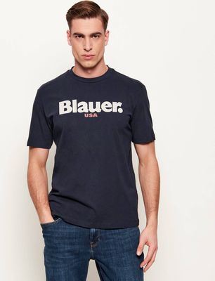 T-shirt męski na wiosnę BLAUER ze sklepu: Gomez Fashion Store w kategorii: T-shirty męskie - zdjęcie 874714-BD9-10338_BF262M000008040