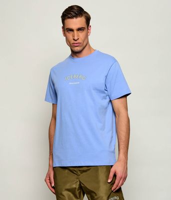 T-shirt męski na wiosnę Iceberg ze sklepu: Gomez Fashion Store w kategorii: T-shirty męskie - zdjęcie 874714-BD9-10338_II262M000018A58