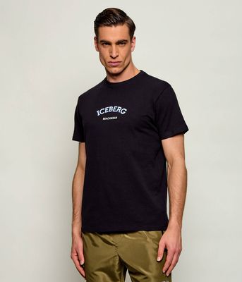 T-shirt męski na lato Iceberg ze sklepu: Gomez Fashion Store w kategorii: T-shirty męskie - zdjęcie 874714-BD9-10338_II262M000018A07