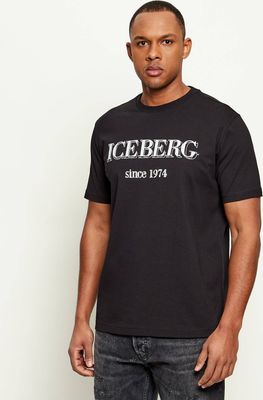 Iceberg - T-shirt męski letni w stylu młodzieżowym ze sklepu: Gomez Fashion Store w kategorii: T-shirty męskie - zdjęcie 874714-BD9-10338_II262M000030900