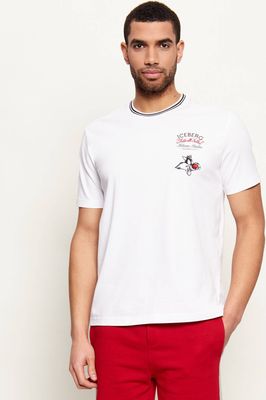 T-shirt męski na wiosnę Iceberg ze sklepu: Gomez Fashion Store w kategorii: T-shirty męskie - zdjęcie 874714-BD9-10338_II262M000034101