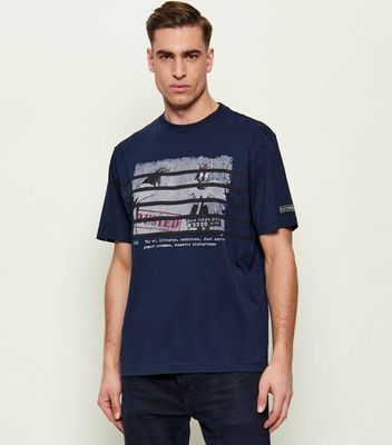 T-shirt męski na wiosnę Iceberg ze sklepu: Gomez Fashion Store w kategorii: T-shirty męskie - zdjęcie 874714-BD9-10338_II262M000038602