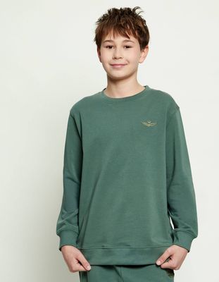 zielony Bluza chłopięca na zimę Aeronautica Militare ze sklepu: Gomez Fashion Store w kategorii: Bluzy chłopięce