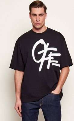 T-shirt męski młodzieżowy Off White ze sklepu: Gomez Fashion Store w kategorii: T-shirty męskie - zdjęcie 874714-BD9-10338_OF262M000032076