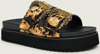 Klapki damskie letnie Versace Jeans Couture ze sklepu: Gomez Fashion Store w kategorii: Klapki damskie - zdjęcie 874714-BD9-10338_VR262W000042A06