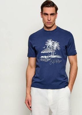 T-shirt męski na lato Gran Sasso ze sklepu: Gomez Fashion Store w kategorii: T-shirty męskie - zdjęcie 874714-BD9-10338_GG262M000022584