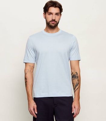 T-shirt męski na lato casual Gran Sasso ze sklepu: Gomez Fashion Store w kategorii: T-shirty męskie - zdjęcie 874714-BD9-10338_GG262M000026508