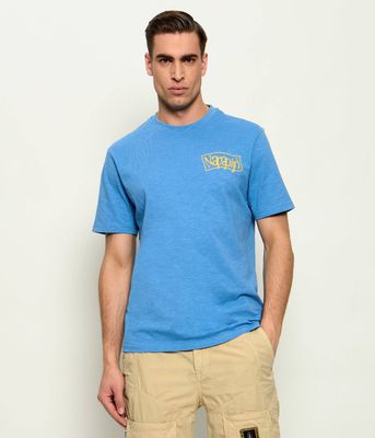 T-shirt męski na lato sportowy Napapijri ze sklepu: Gomez Fashion Store w kategorii: T-shirty męskie - zdjęcie 874714-BD9-10338_NA262M000022831