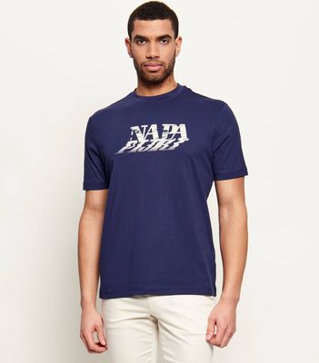 T-shirt męski na lato Napapijri ze sklepu: Gomez Fashion Store w kategorii: T-shirty męskie - zdjęcie 874714-BD9-10338_NA262M000023836