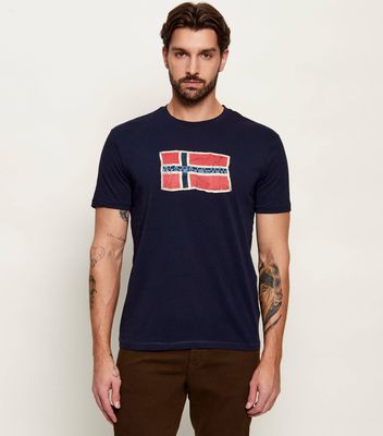 T-shirt męski Napapijri ze sklepu: Gomez Fashion Store w kategorii: T-shirty męskie - zdjęcie 874714-BD9-10338_NA262M000024176